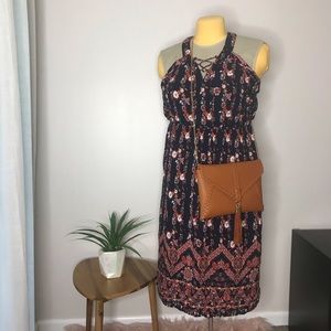Midi Boho Halter Dress